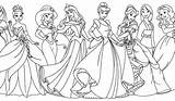 Disney Coloring Princess Pages Princesses Colouring Printable Barbie Baby Print Book Kids Girls Belle Mermaid sketch template