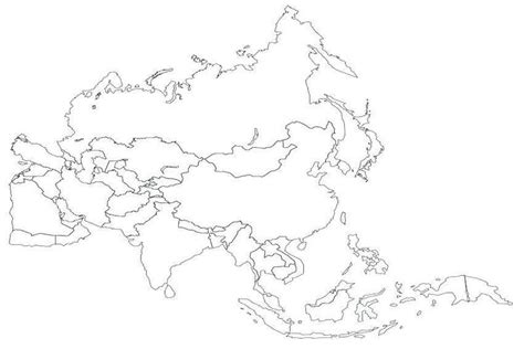 asia map coloring page