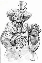 Evil Clowns Pancho Jester Palhaço Wicked Macabre Cholo Tatuagem sketch template