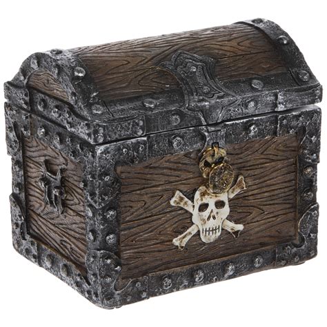 vintiquewise small pirate style wooden treasure chest  small vintage padlock  key
