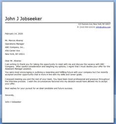 job decline letter sample employment rejection letter