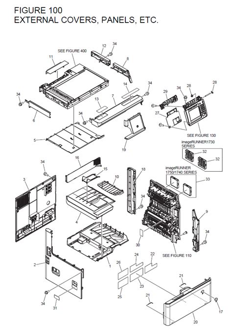 canon imagerunner  parts list  diagrams