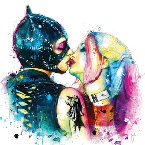 Cat Woman Harley Quinn Canvas Print By Patrice Murciano Icanvas