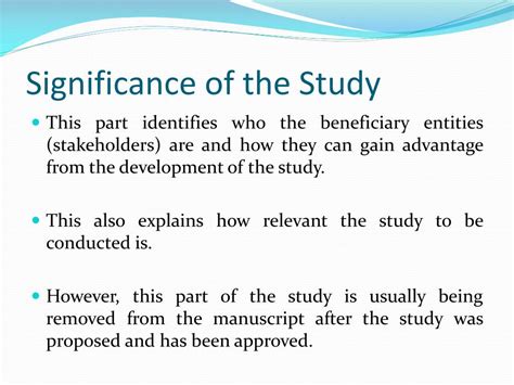 significance   study  scope  delimitation studocu