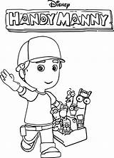 Coloring Handy Manny Toolkit Wecoloringpage Pages sketch template