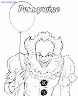 Pennywise Clown sketch template
