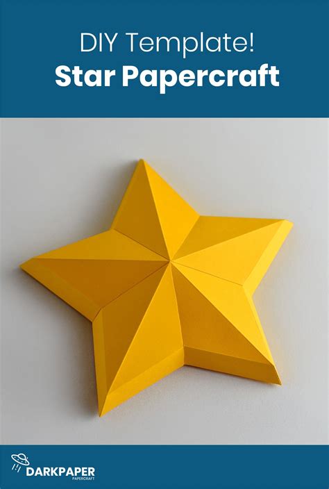 star template star papercraft  poly diy star printable etsy