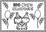 Coloring Celebration 100th Kids Smarter Wecoloringpage Pages Days sketch template