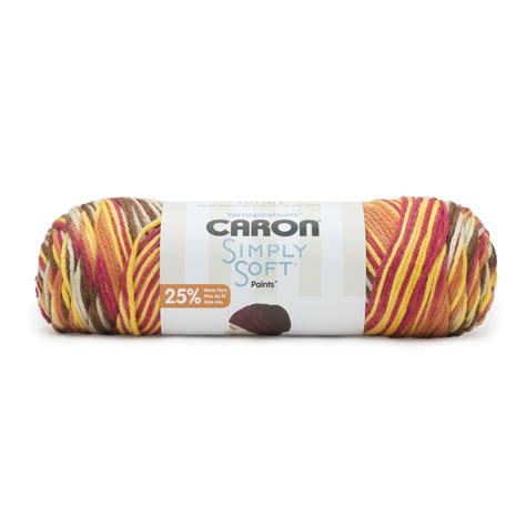Caron Simply Soft Paints 4 Medium Acrylic Yarn Sunset Autumn 5oz 141g
