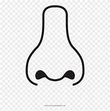 Nose Coloring Clipart sketch template