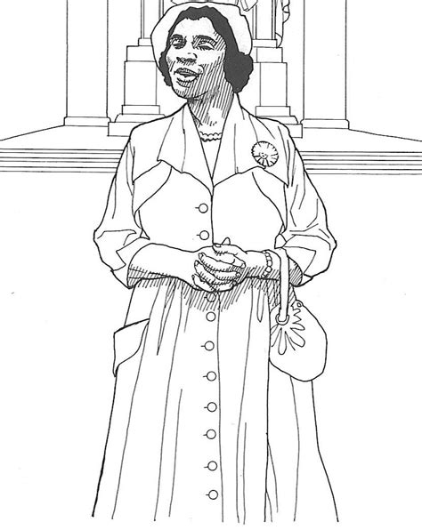 african american woman black history month rosa parks coloring