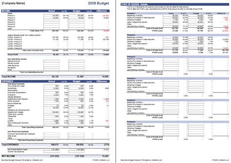 business budget template  excel budget  business expenses