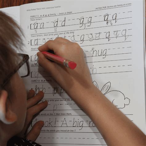 teaching italic handwriting  homeschool  getty dubay