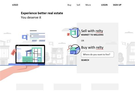 real estate page real estate   real dribbble