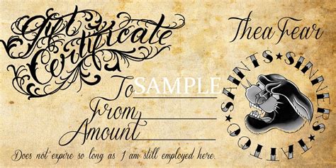 tattoo gift voucher template  videohive  effectspro video