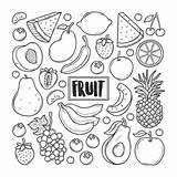 Doodles Dibujado Fruta Bubble sketch template