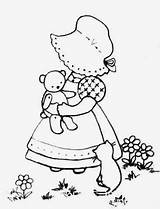 Risco Patchcolagem Sunbonnet sketch template