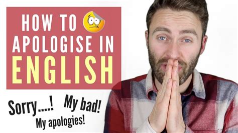 How To Apologise In English Youtube