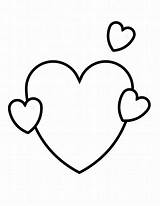 Coloring Pages Valentine Hearts Heart Kids sketch template