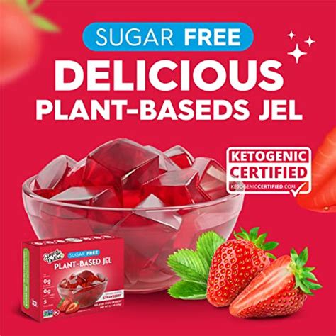 simply delish plant based natural strawberry jel dessert 6 pack ze