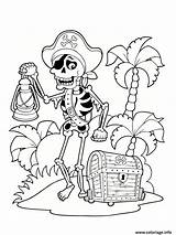 Pirates Squelette Ile Tresor Piratas Palmier Colorear Imprimé sketch template
