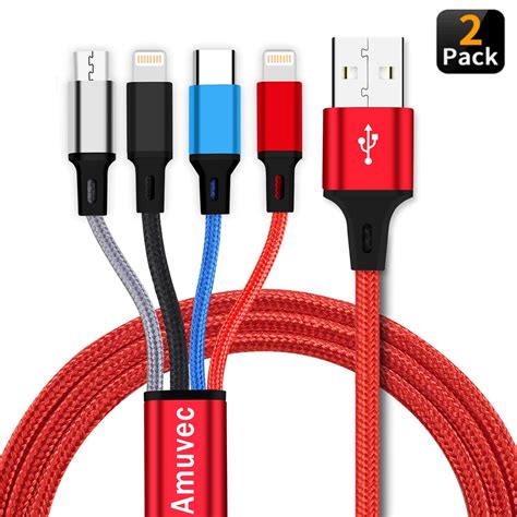 amuvec multi usb charging cable    fast charger