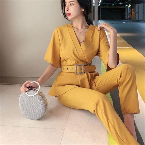 Women Short Sleeve Top And Pant Suits Two Piece Set V Neck 2019 New