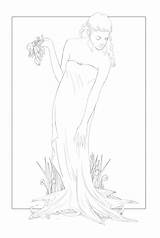 Linework Nymph sketch template