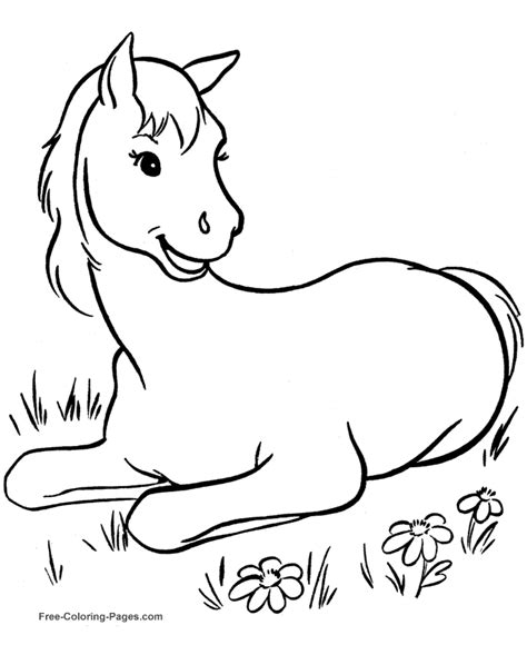 horse coloring book pages