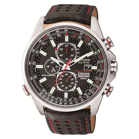 citizen mens red arrows   chronograph radio controlled eco drive