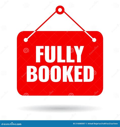 fully booked button sticker banner rounded glass sign vector