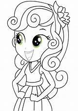 Coloring Pony Equestria Pages Little Girls Printable Belle Sweetie Kids Color Clipart Pinkie Pie Sunset Shimmer Print Apple Mlp Girl sketch template