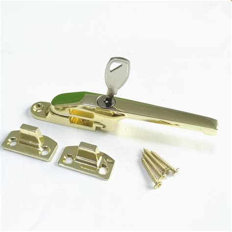 shipping set zinc alloy brass sliding window handle lock  key locking casement
