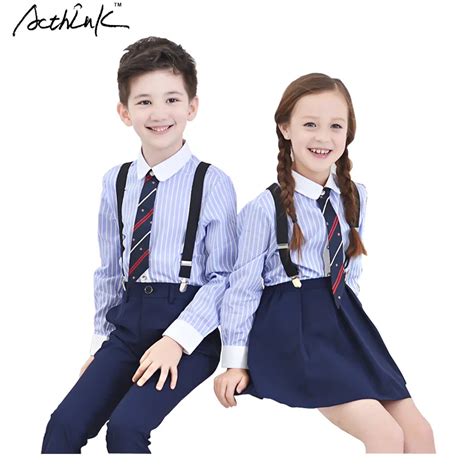 acthink   child striped school uniform  boys  pretty style