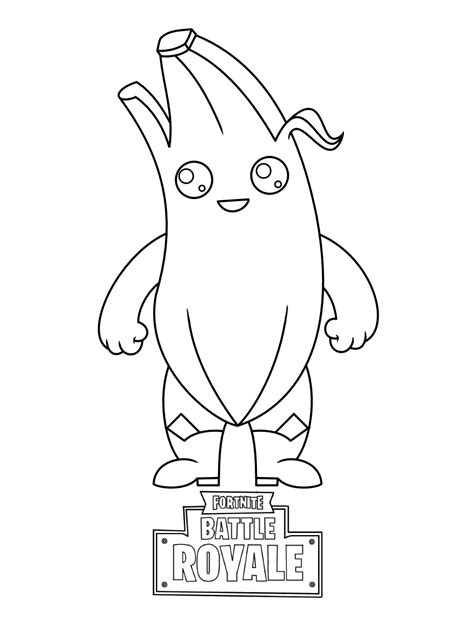 peely   epic outfit  fortnite battle royale coloring page