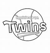 Coloring Pages Twins Baseball Minnesota Printable Print sketch template