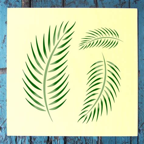 palm fronds small    stencil