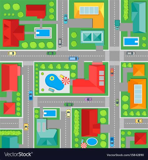 map  town top view background pattern royalty  vector