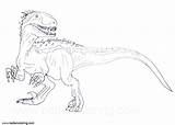 Indoraptor Coloring Jurassic Pages Printable Clipart Adults Kids sketch template