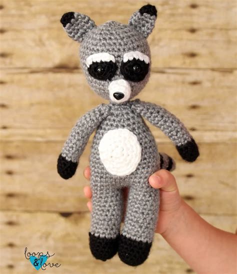 raccoon amigurumi loops love crochet