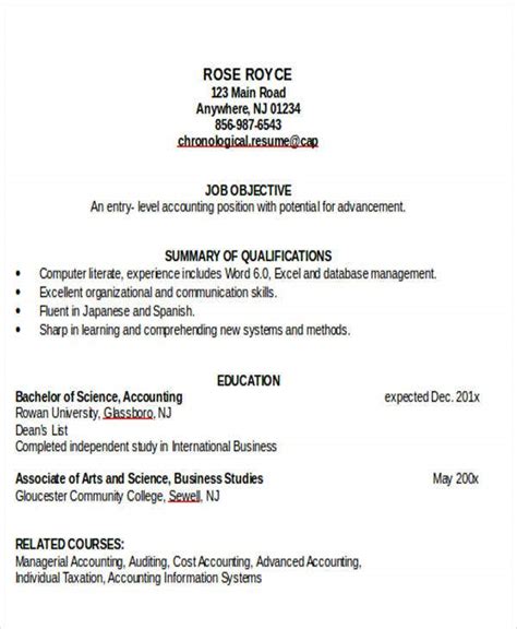 junior accountant resume sample good resume examples