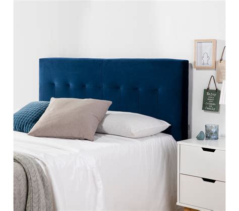 tête de lit tapissée napoles 160x100 cm bleu pour couchage de 160