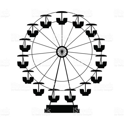 ferris wheel silhouette vector  vectorifiedcom collection