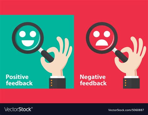 positive  negative feedback royalty  vector image