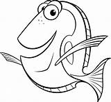 Dory Coloring Nemo Pages Finding Disney Baby Kids Fish sketch template