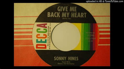 Northern Soul And Popcorn 45 Sony Hines Give Me Back My Heart Decca