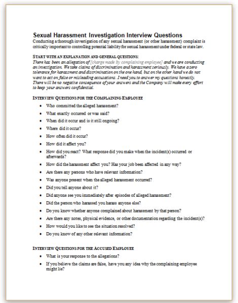 this sample checklist provides questions for victims of