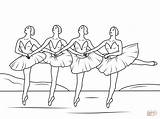 Coloring Pages Ballet Swan Lake Printable Drawing sketch template