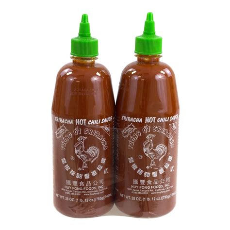 Sriracha Hot Chili Sauce 28 Oz Pack Of 2 Bottles