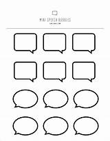 Speech Bubbles Printable Templates Printables Bubble Mini Blank Thought Clipart Cliparts Clip Library Board Pages Attribution Forget Link Don Shrinky sketch template